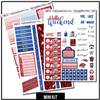 Red and Blue Glitter 3 Page Mini Kit