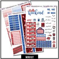 Red and Blue Glitter 3 Page Mini Kit