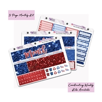 Red and Blue Glitter Monthly