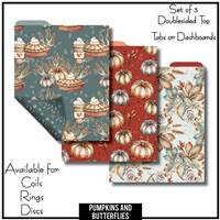 Pumpkins And Butterflies Tabs or Dashboards 3 Top Set A