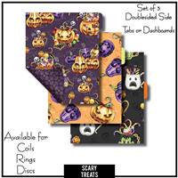 Scary Treats Tabs or Dashboards 3 Side Set A