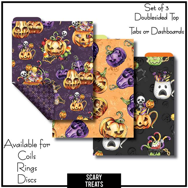 Scary Treats Tabs or Dashboards 3 Top Set A