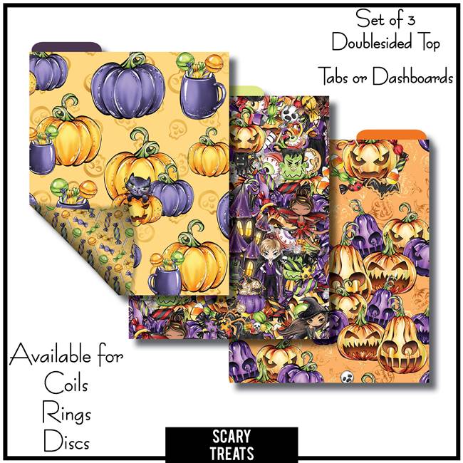 Scary Treats Tabs or Dashboards 3 Top Set B