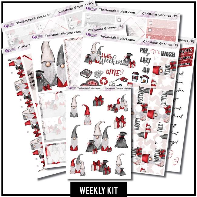 Christmas Gnomes Happy Planner Weekly