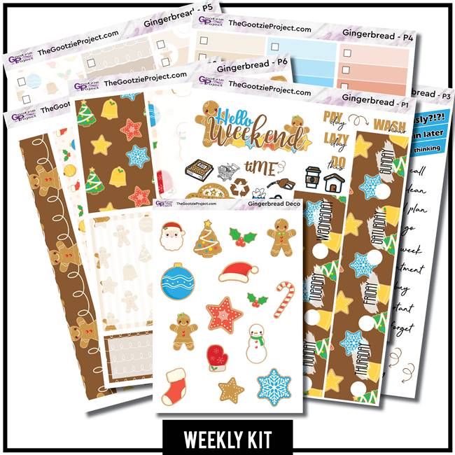 Gingerbread Happy Planner Weekly