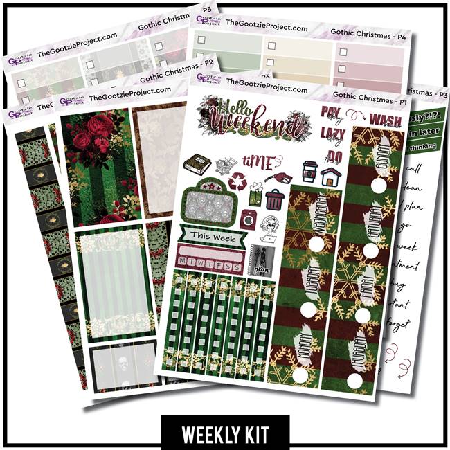 Gothic Christmas Happy Planner Weekly