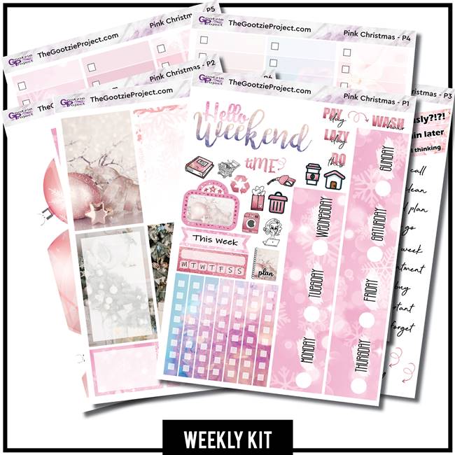Pink Photo Christmas Happy Planner Weekly