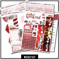 Red Christmas Happy Planner Weekly