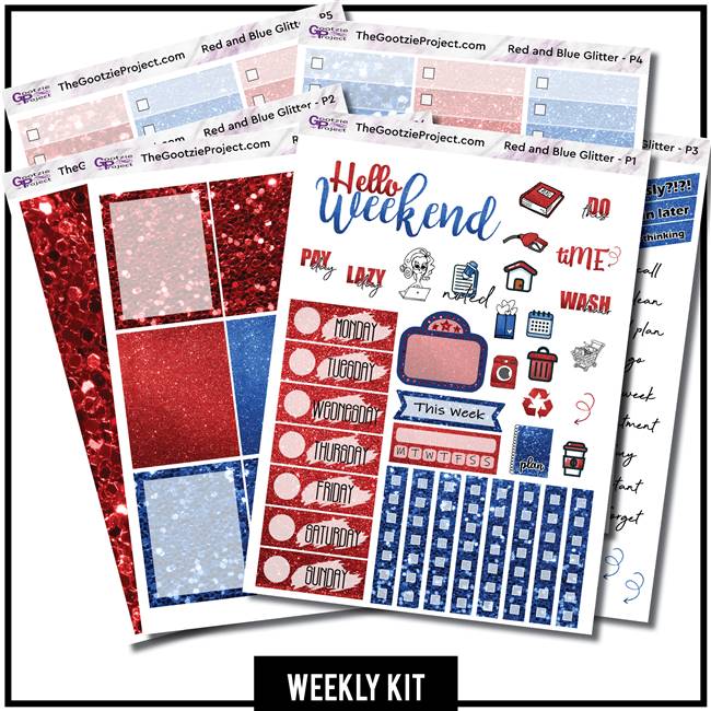 Red and Blue Glitter EC Weekly