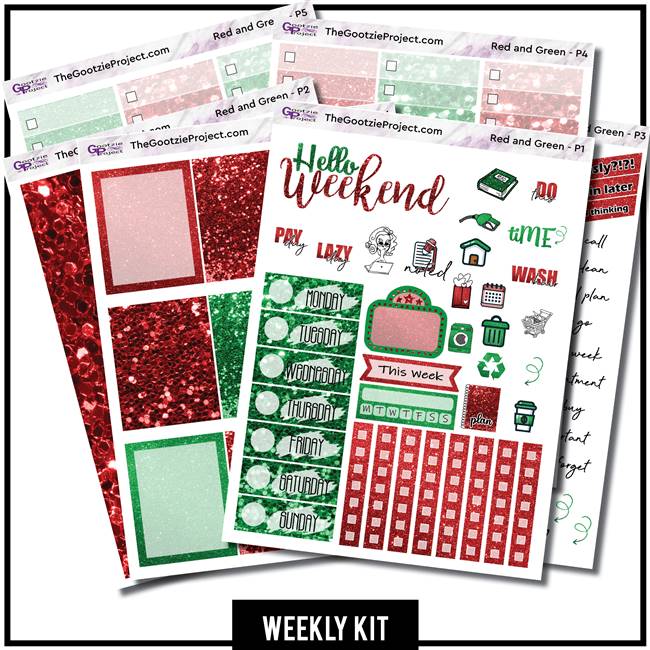 Red and Green Glitter EC Weekly