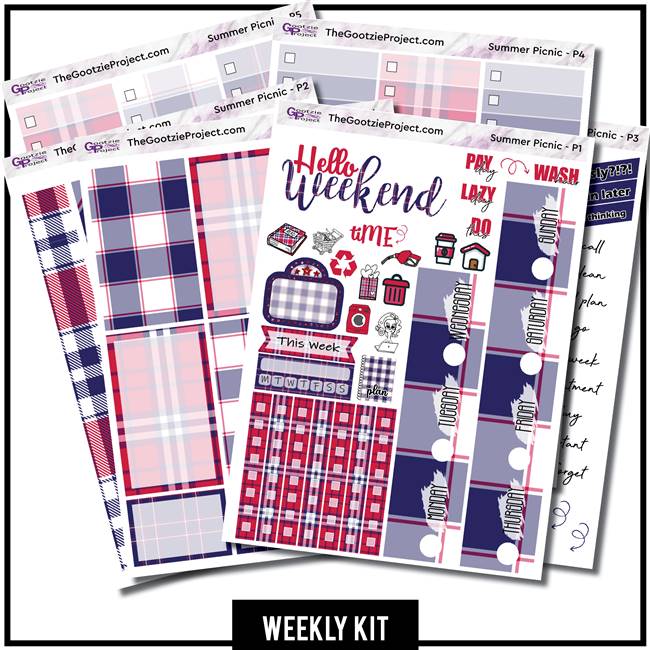 Summer Picnic Happy Planner Weekly