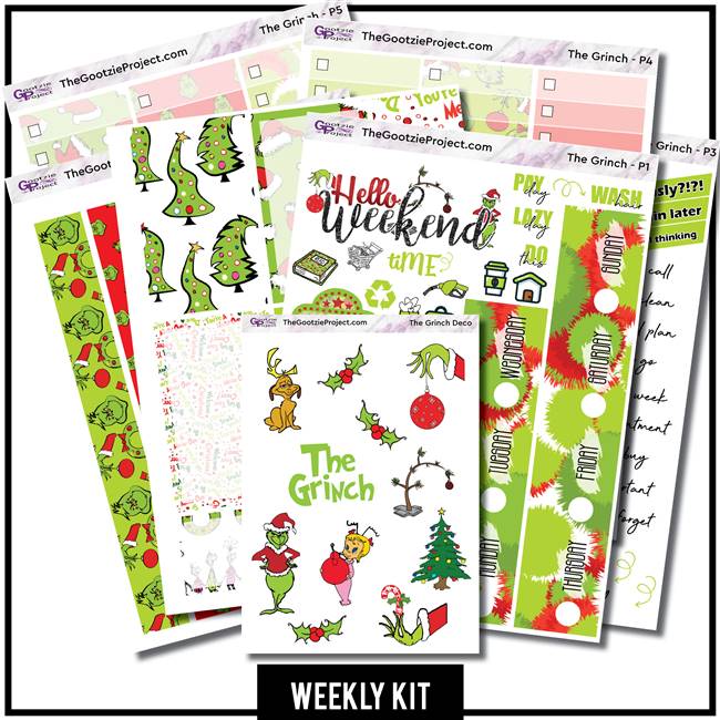 The Grinch Happy Planner Weekly