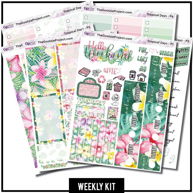 Tropical Days Happy Planner Weekly