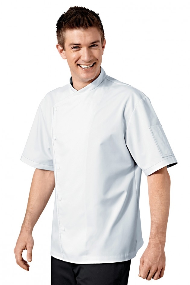 Short sleeved Julian Chef Jacket 50% cotton 50% poly