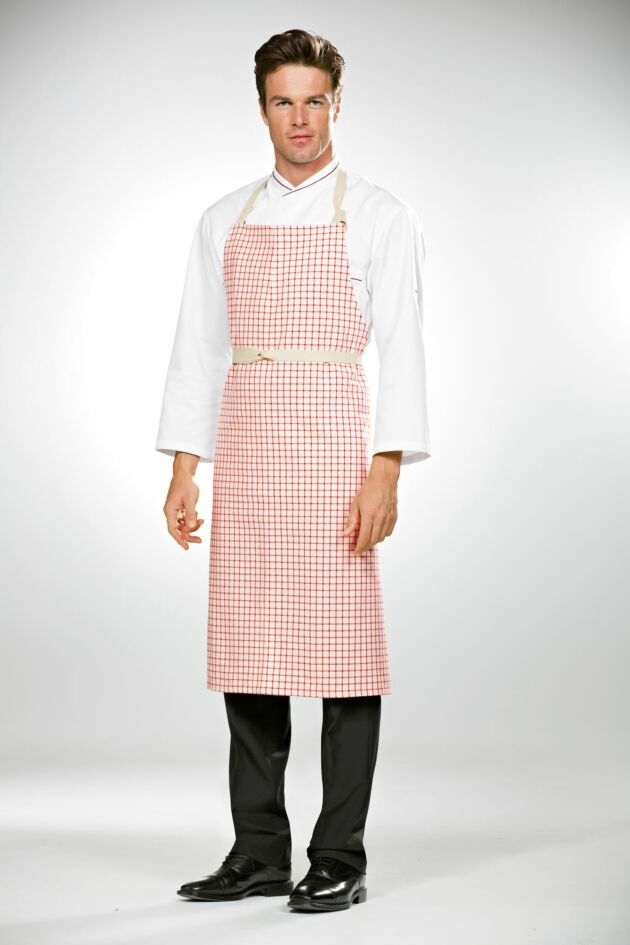 Travail bib apron - Red Checks