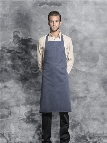 Iowa bib apron denim with adjustable neck strapp