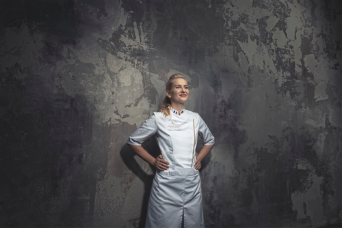 Sienne classic women fitted Chef jacket white