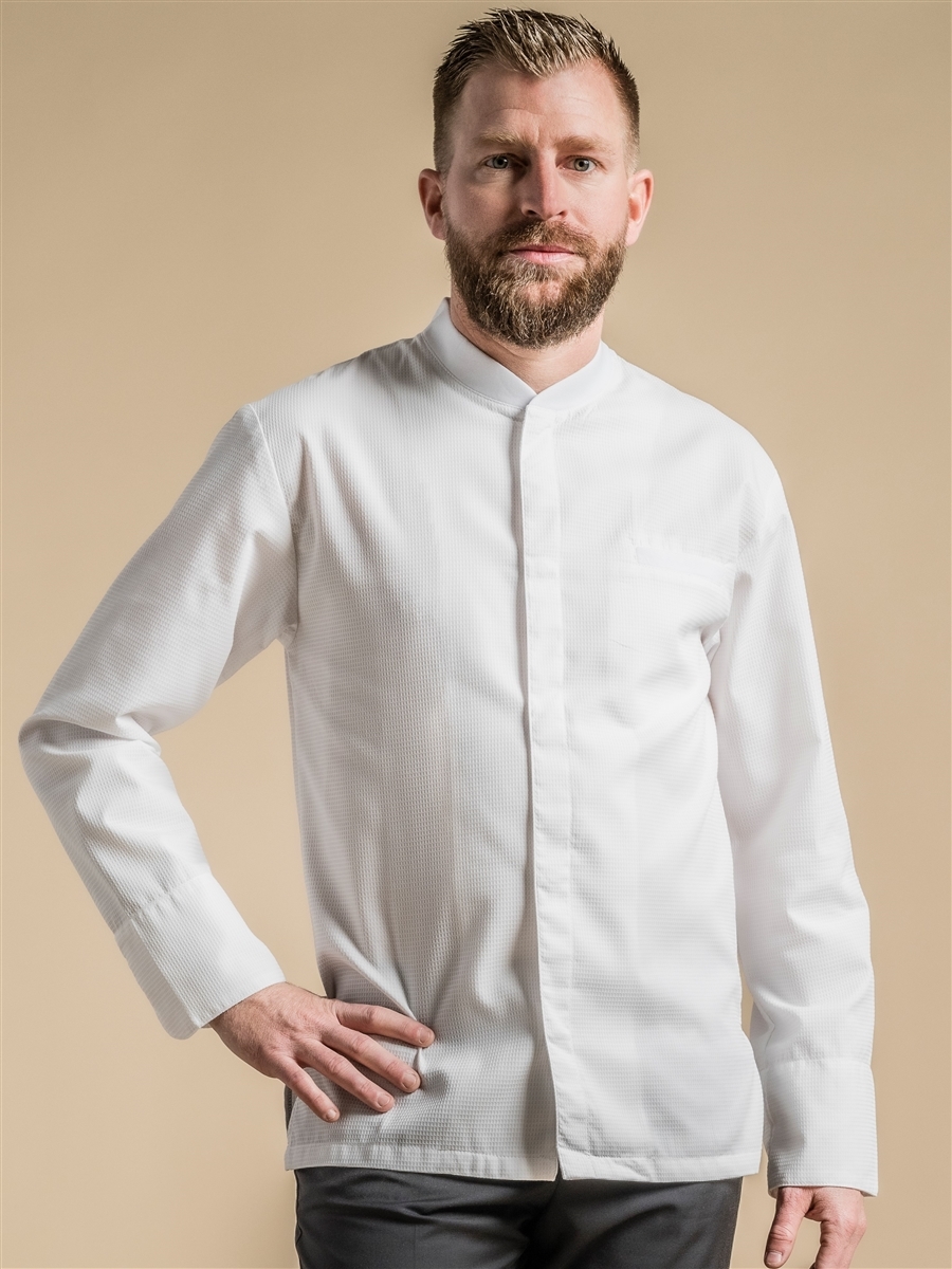 Time classic Chef jacket white honeycomb weave