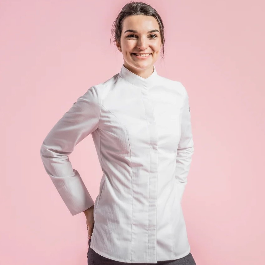 Valencia women fitted Executive Chef jacket white