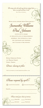 Recycled Paper Wedding Invitations ~ Fleur de Feux (Brides Favorite 2008)