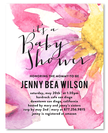 Baby Shower Invitations - Amazing Blooms