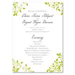 Green Vines Wedding Programs