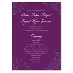 Recycled Wedding Programs ~ Andromeda's Vine