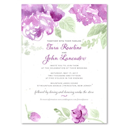 Purple Flower Wedding Invitations | Antique Blooms