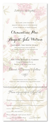 Antique Garden Wedding Invitations