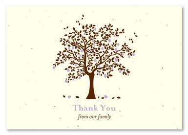 seeded paper memorial thank you cards ~ Apple Tree