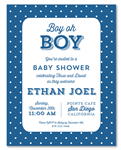 Plantable Baby Shower Invitations - Baby Boy Dots