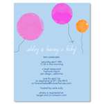 Baby Shower Invitations - Balloons (100% recycled)
