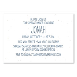 Insert cards for your Bar/Bat Mitzvah