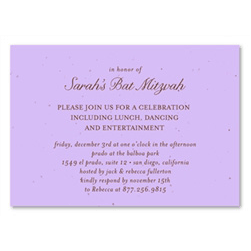 Insert cards for your Bat Mitzvah