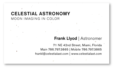Seeded Paper Business Cards | Celestial