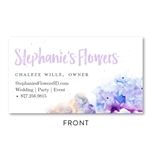 French Hydrangea Flowers Business Cards | Seeded paper