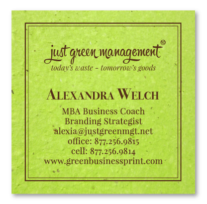 Plantable green Business Cards | Bold & Green (seeded paper)