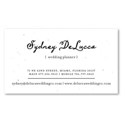 Seeded paper Business Cards | Inspired by Green Business Print