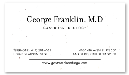 Seeded Paper Business Cards | MD Doctors