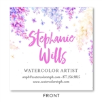 Wisteria Blooms Business Cards | Seeded paper