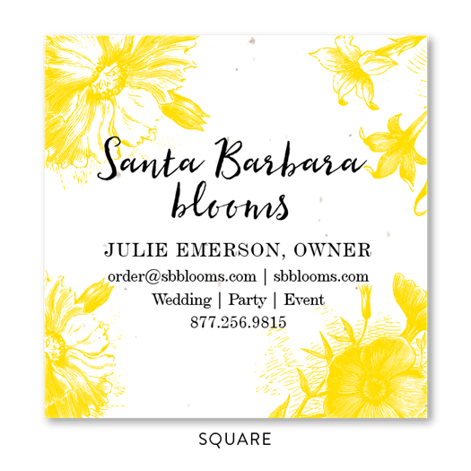 Florist Business Cards | Florist Blooms in Juicy Yellow