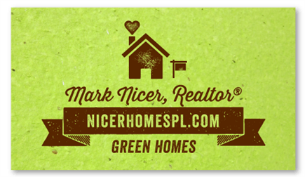 Unique Realtors Business Cards | Green Realtor