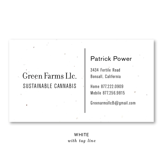 Seeded Paper Business Cards | No2