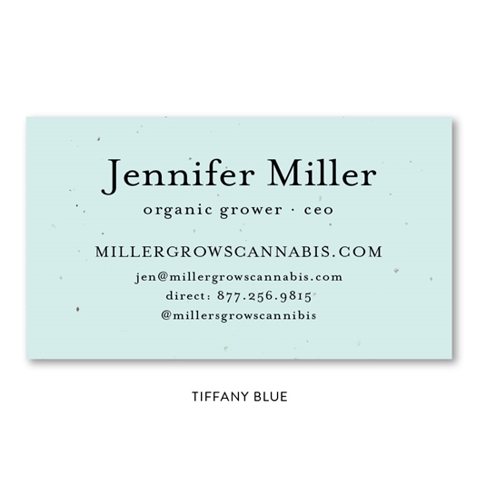 Seeded paper Business Cards | Organic Class