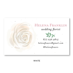 Rose Blush Flowers Business Cards | Seeded paper