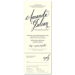 Typography Wedding Invitations | Beginnings (100% recycled seeded paper)
