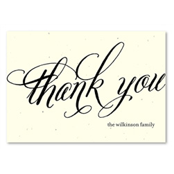 Plantable Paper Thank you cards on cream Seeded Paper | Beginnings