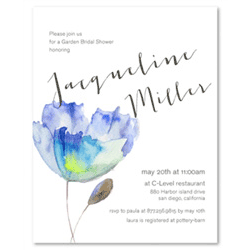 Wildflowers Bridal Shower Cards - Blue Bells  (100% recycled paper)