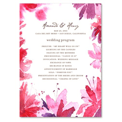 Wedding Programs Botanical Blooms by ForeverFiances
