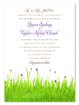 Green Wedding Invitations ~ Bright Meadow